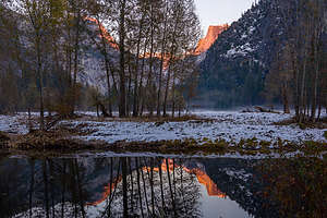 Herb capturing alpenglow reflections