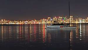 San Diego skyline from Humphreys Half Moon Inn