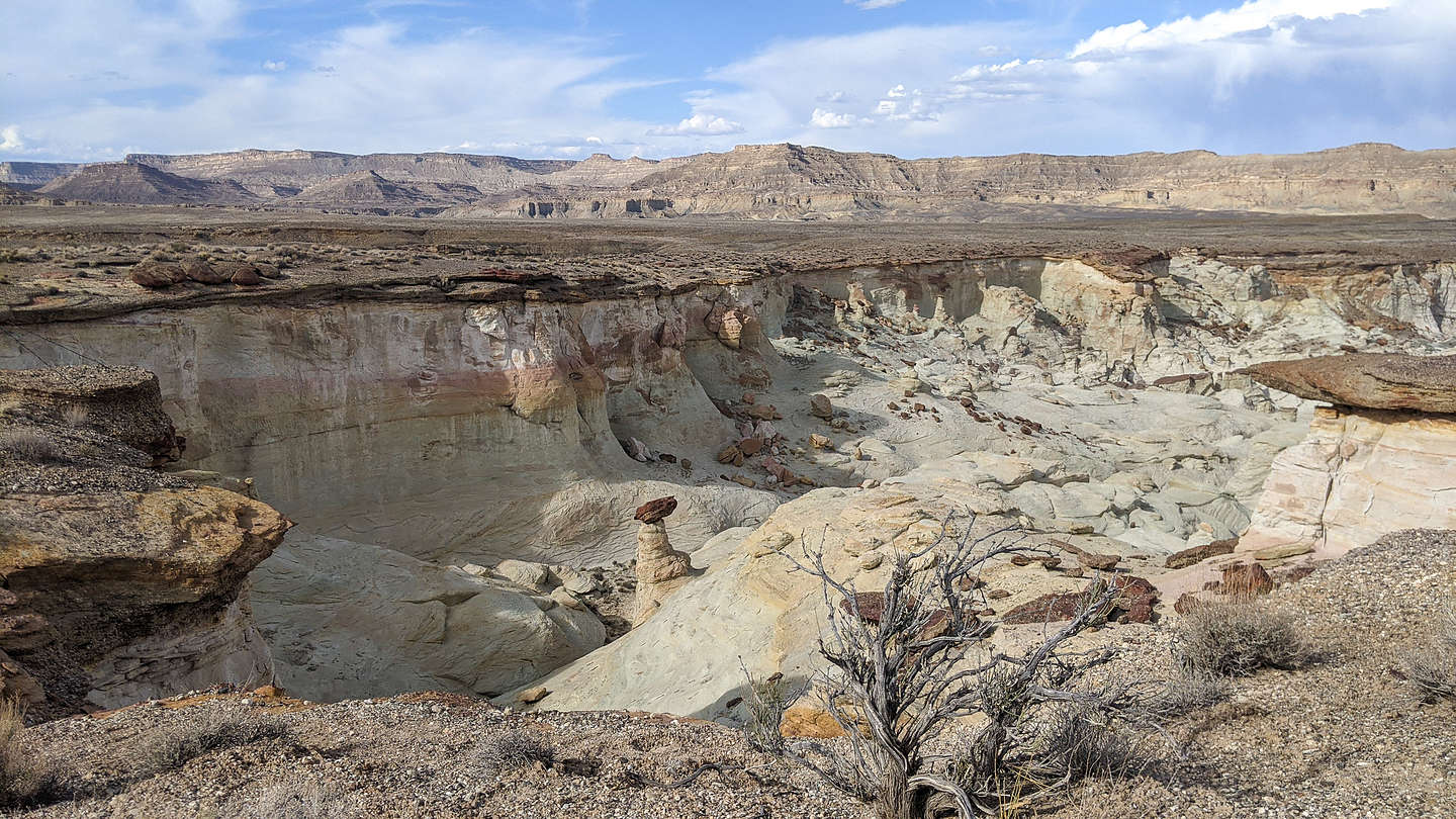 View from our campsite along the White Sands Jeep Trail Road